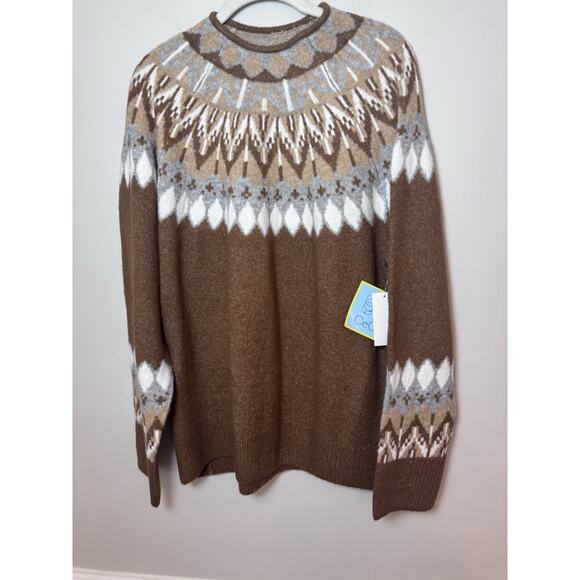 Cece Women’s Glamour Melody Long Sleeve Funnel Neck Fair Isle Sweater XL NWT $69 - Picture 2 of 12